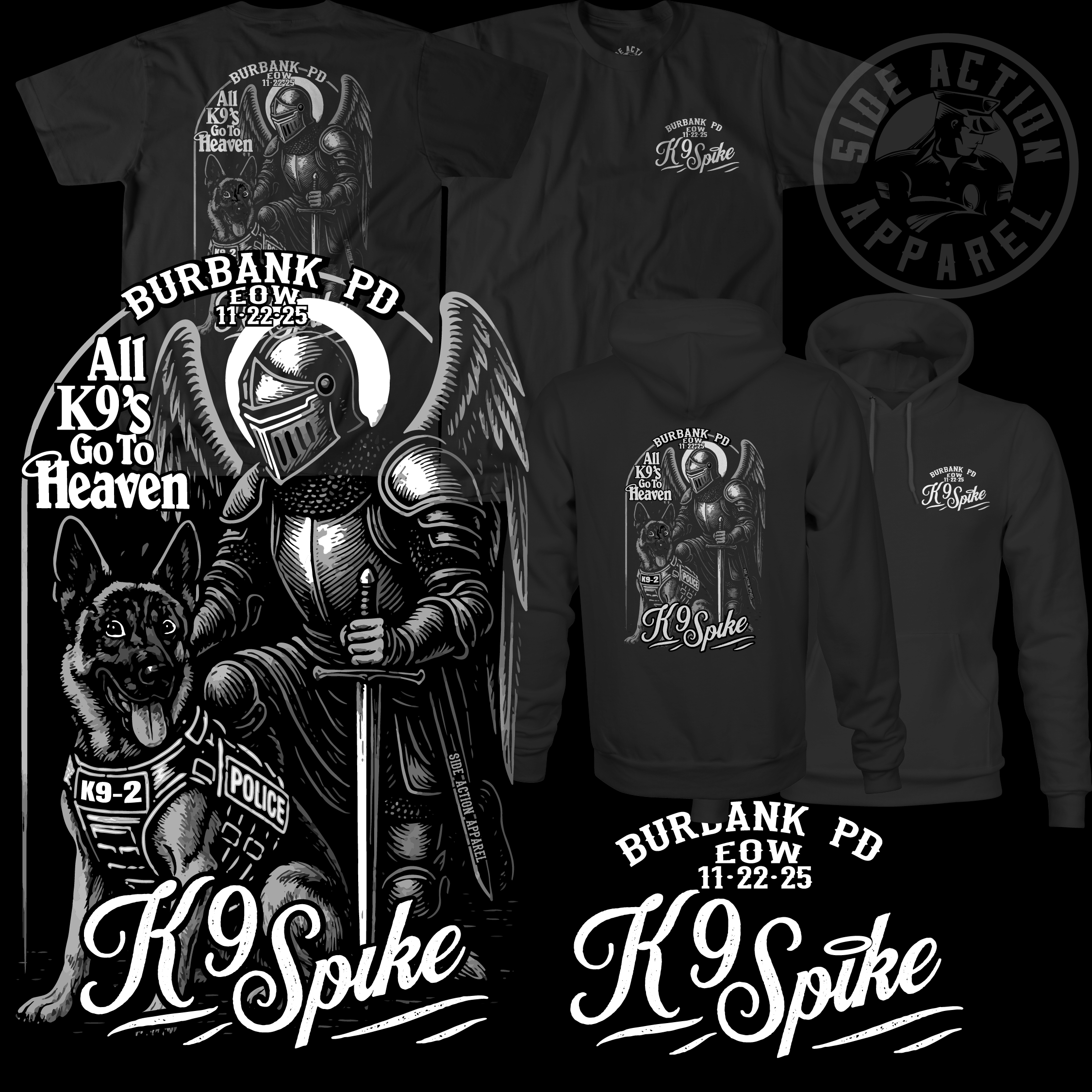 Tribute Shirt - Burbank PD K9 Spike