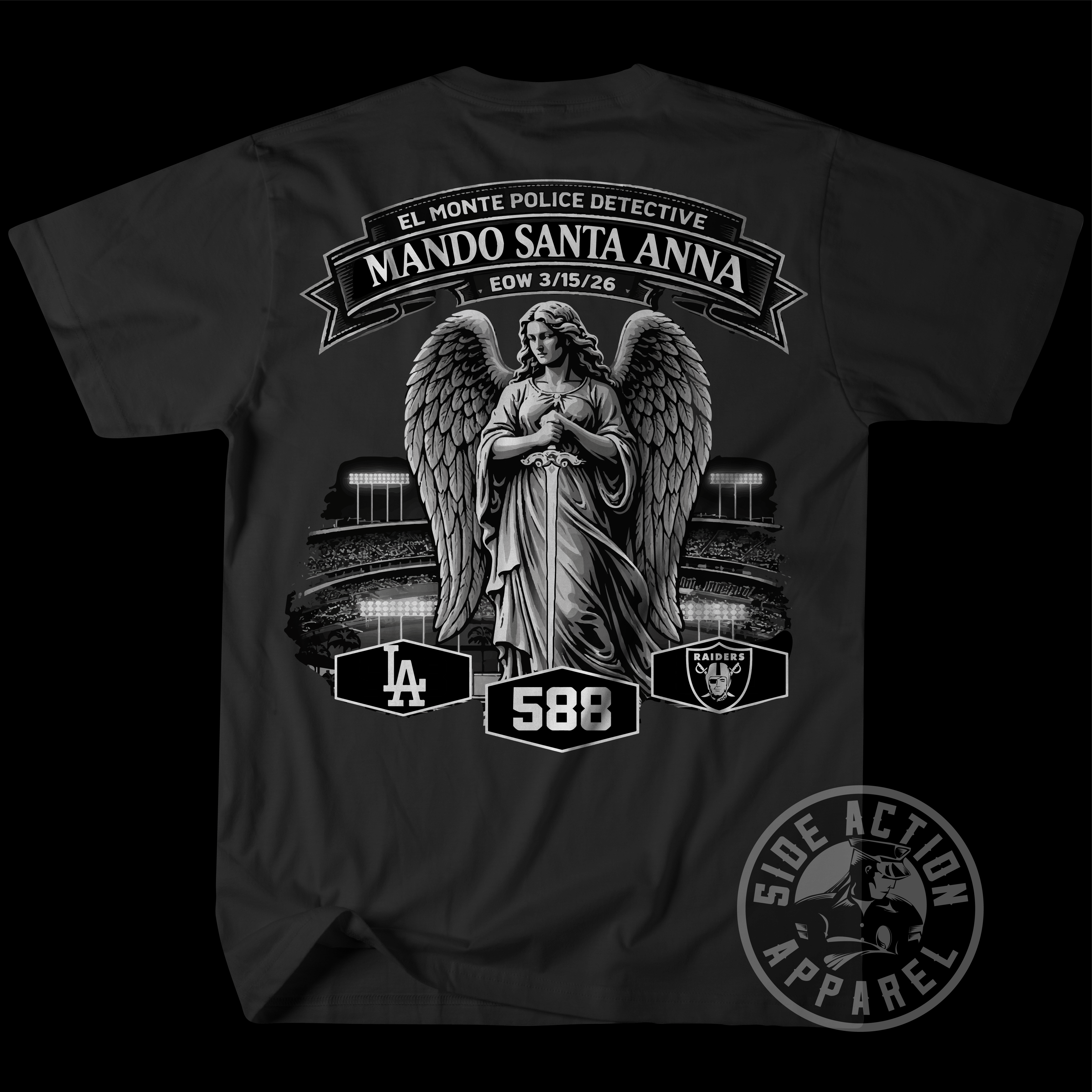 Tribute Shirt - EL MONTE PD SENIOR DETECTIVE MANDO SANTA ANNA