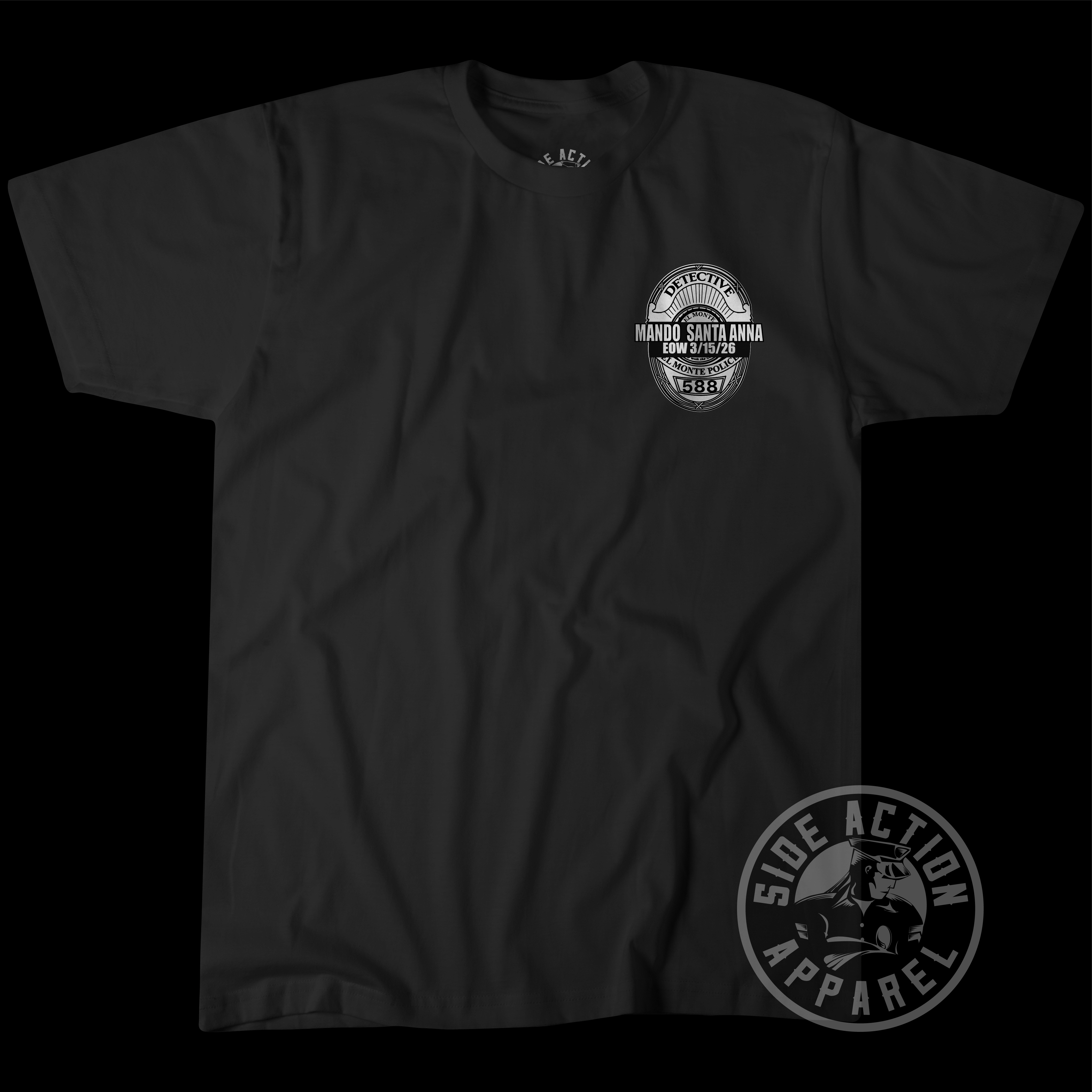 Tribute Shirt - EL MONTE PD SENIOR DETECTIVE MANDO SANTA ANNA