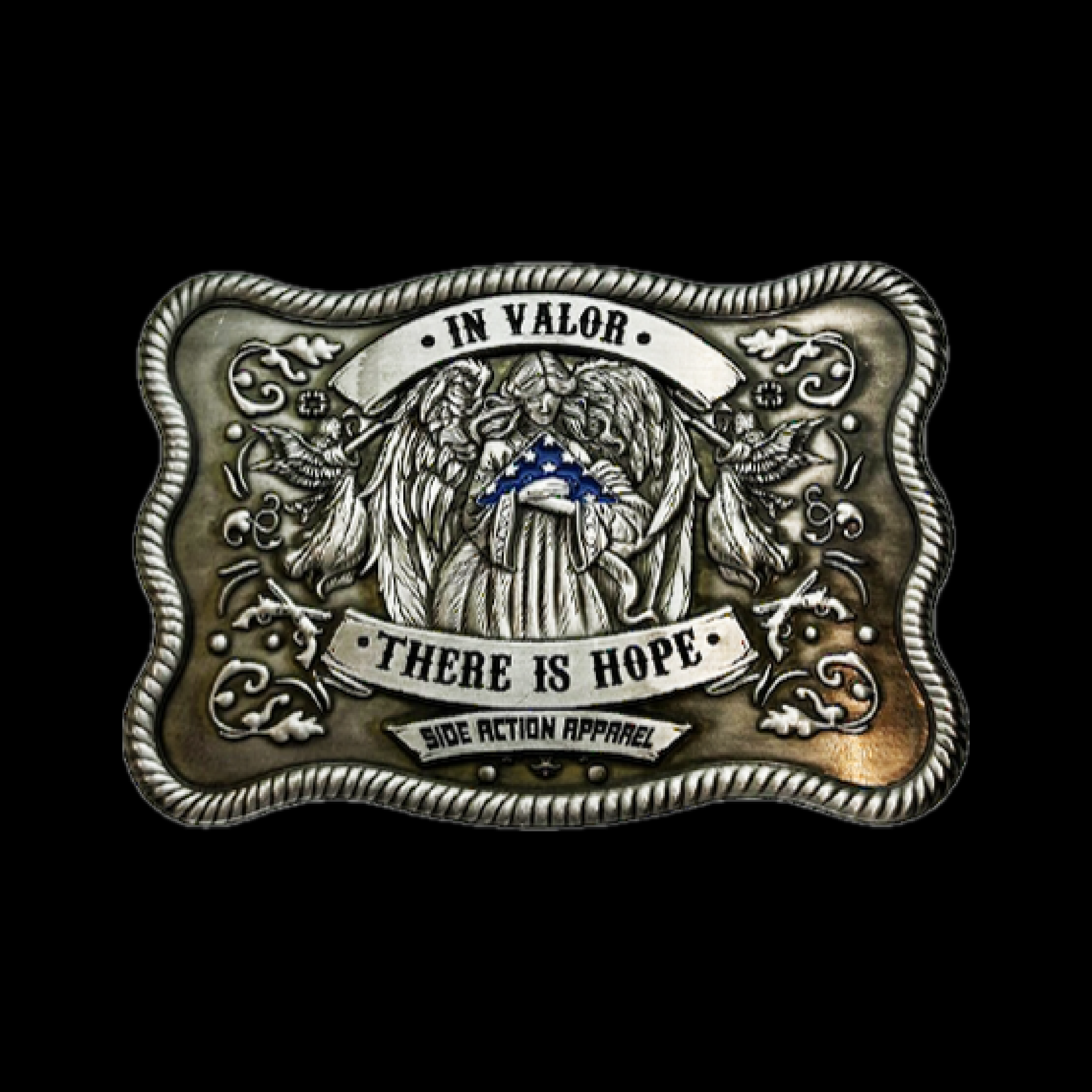 Credit Card Belt buckle: In valor there is hope