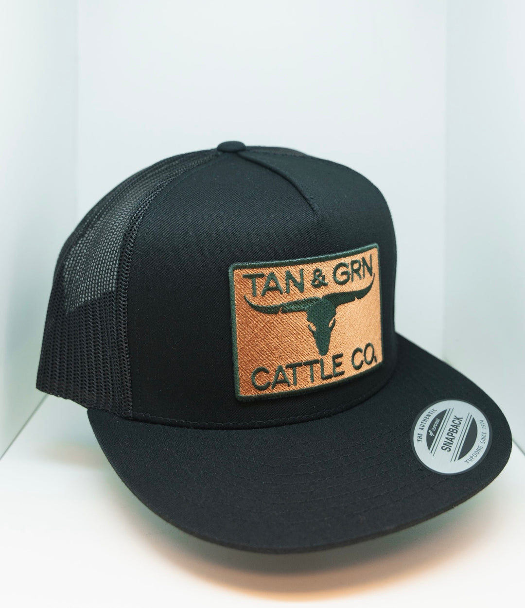Tan & Green Cattle CO - Black Hat