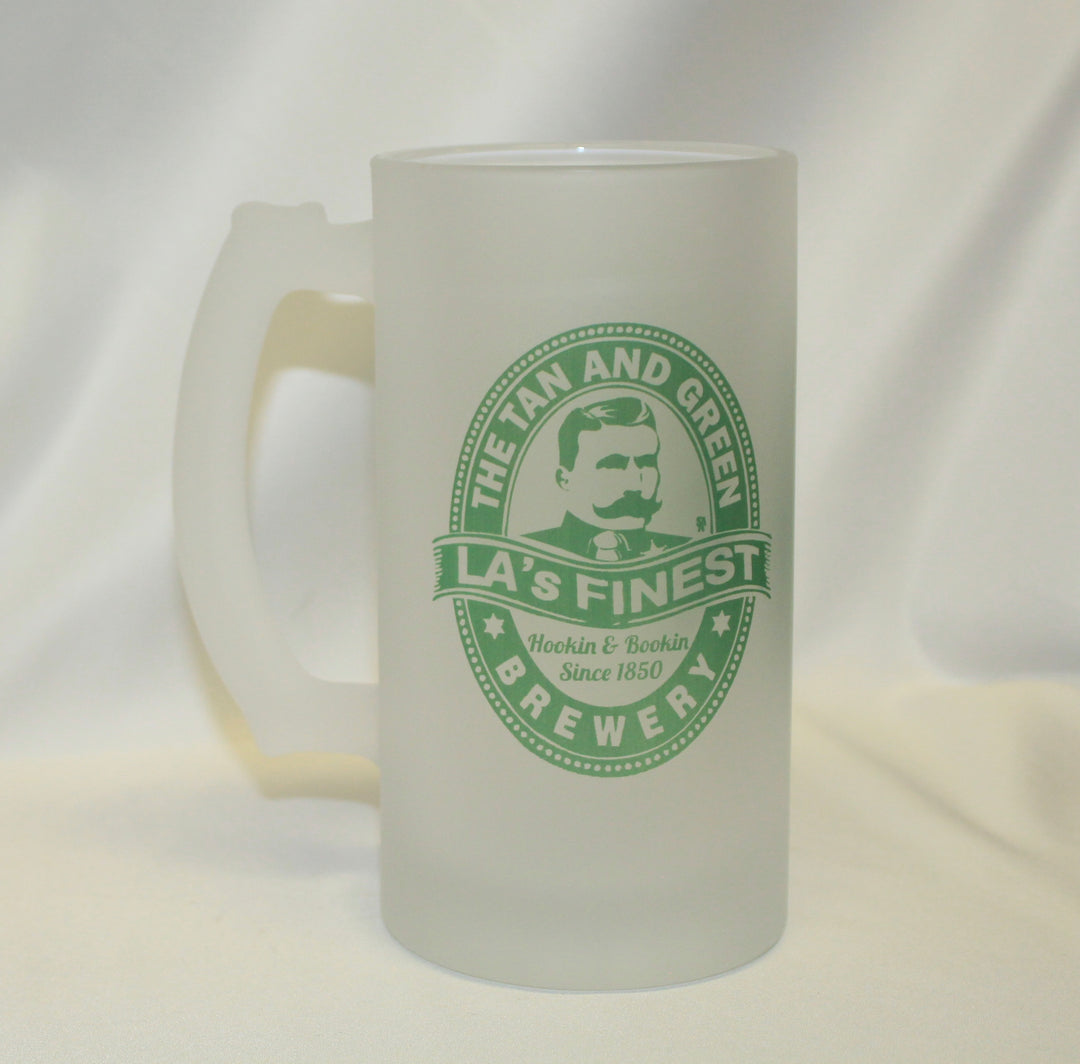Tan and Green Beer Mug