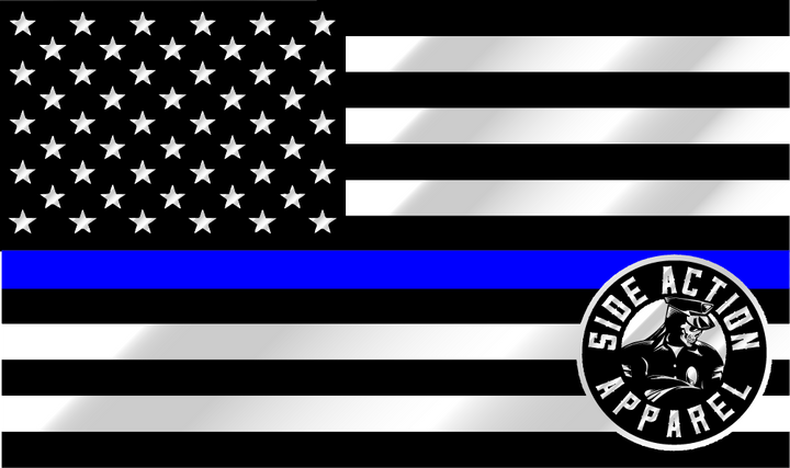 Thin Blue Line Reflective Decal (Large)